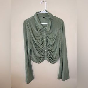 Ruched long sleeve shirt